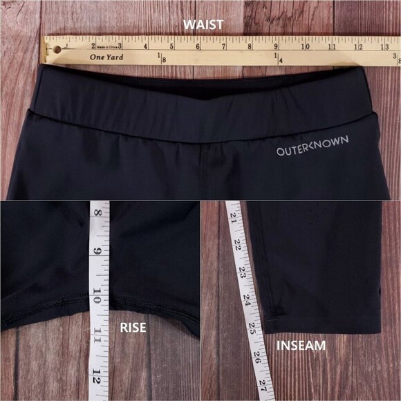 Outerknown Active OK Womens Size Small Black Vented Leggings Athleisure Athletic - Picture 13 of 13